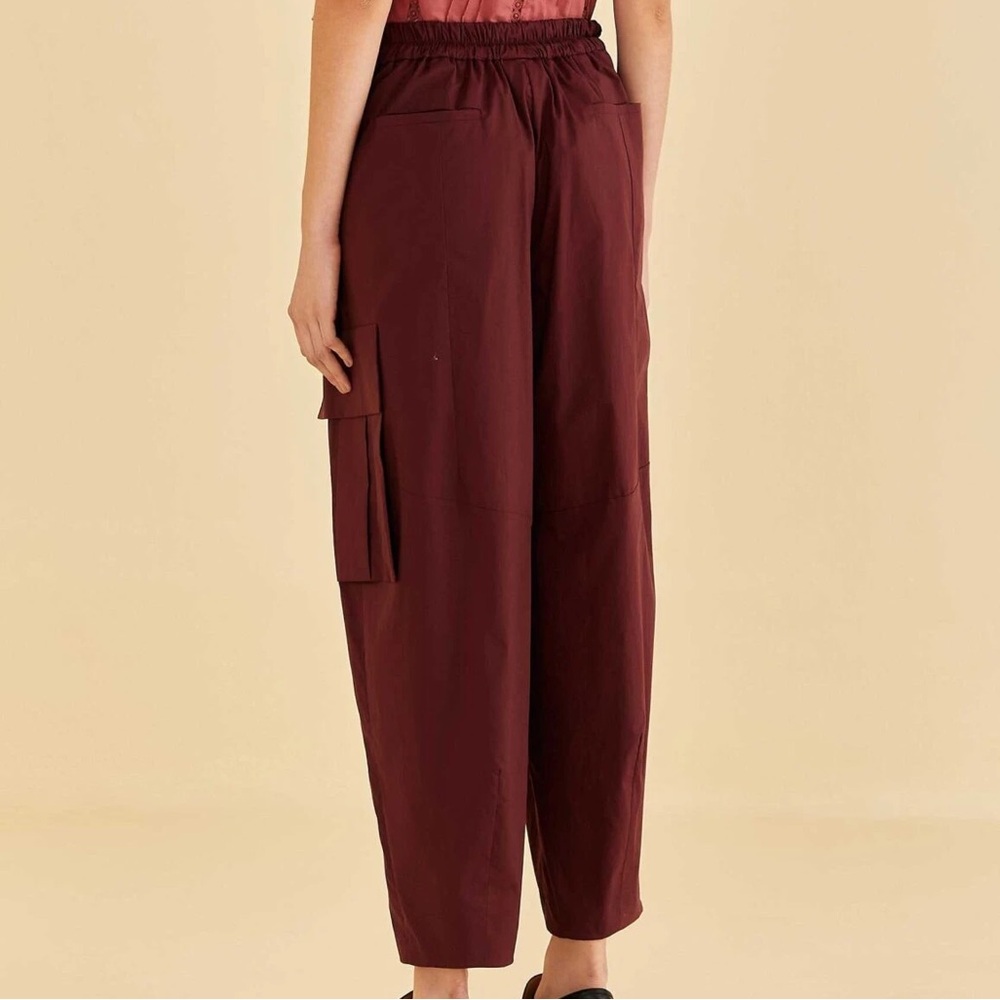 FARM Rio Burgundy Cargo Pants - Picture 3 of 6